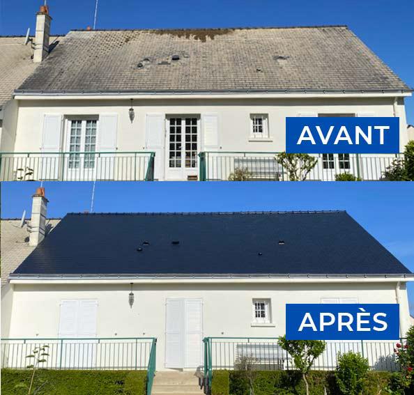 couvreur à Nielles-lès-Calais pour Peinture noire sur toiture ardoise